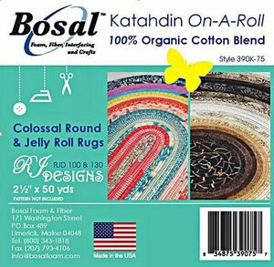 Bosal BOS390K-75 White Katahdin On a Roll 100% Cotton 2 1/2 x 50 yd