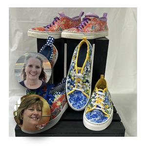 116518: Create Your Own Quilted Sneakers Class with Jill Taylor and Ann Randall Thakur Saturday March 22nd, 9 AM- 4 PM