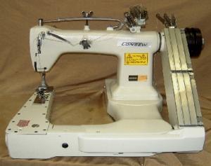 1429: Consew 345-3 High Speed Feed Off The Arm 2-3 Needle Chainstitch Machine/Space Saver Stand