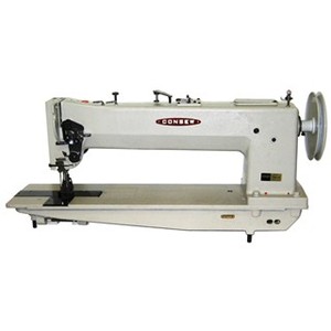 1465: Consew 745R-10P, 10" Arm & Puller, Double Needle Feed, Walking Foot, Sewing Machine, Safety Clutch,