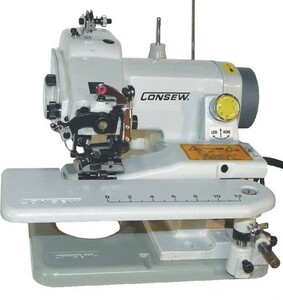 Consew, MH75T, 75T, Portable, Single, Thread, Blind, Stitch, Hem, Sewing, Machine, Skip, Stitch, Curved, Needles, Knee, Lever, Swing, Down, Cylinder, Arm
