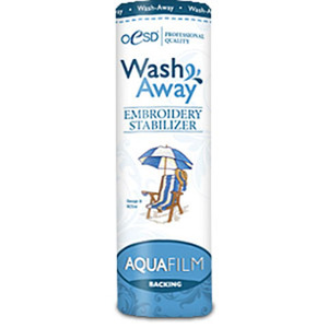 OESD, HBAQXW-8, Wash, Away, Aqua, Film, Topping, Backing, 8, inch, 10, yard, Roll, Water, Soluble, Stabilize, Embroidery, Machine, Hoop, Lace
