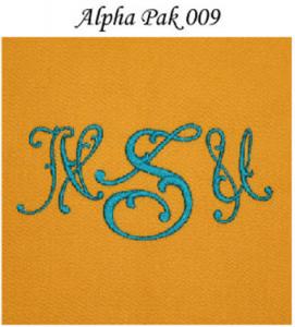 Monogram Wizard Alpha Pak 009 Fonts CD for Needleheads Monogram Wizard Plus Custom Alphabet Lettering Embroidery Machine Software ONLY alpha pack