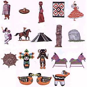 Elna U101 Gobelin Mexican Designs Embroidery Card