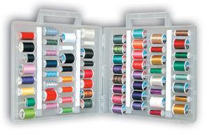 Sulky 886-09 Universal Slimline Thread Storage Box 17 Popular Sulky 12 wt. Cotton Blendables® in 330 yd. Spools of Thread