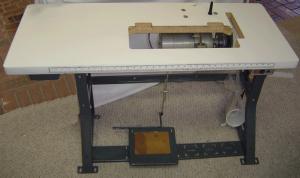 Sewing Machine with Table, Servo Motor, and Stand