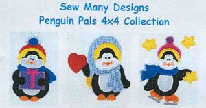 Sew Many Designs Penguin Pals Applique 4X4 Designs Multi-Formatted CD