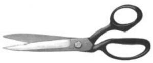Wiss W20, 10" Inlaid, Professional Scissors, Heavy Duty ,Shears, Tailors, Bent Trimmers, Multi Layer, Cut Length: 4 3/4"  Hot Drop Forrged, Black Handles