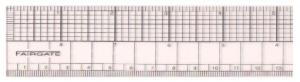 Fairgate FG91-318B Transparent Graph Ruler 18" English/Metric