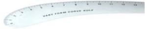 Fairgate FG12-124 Vary Form Curved Metal Ruler 24" Long, Draw a wide range of curves, Practically replaces a set of French curves, Calibrated one edge
