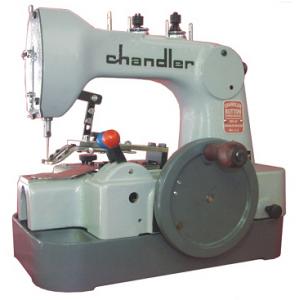 12413: Chandler CM591 Hand Crank 6 to 10 Sec 12-Stitch 2&4 Hole Button Sewer, Pedestal Stand*