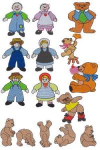 Down Home Dreams 103 Dolls and Bears Embroidery Designs Floppy Disk