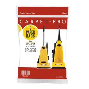7222: Carpet Pro CPP-6Pk Paper Filter Dust Bags for CPU1 CPU2 CPU75 CPU85 CPU-75T CPU-2T