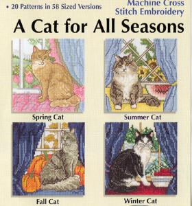 Sudberry House D6900, A Cat For All Seasons Machine Cross Stitch Multi-Formatted CD, 1 Left