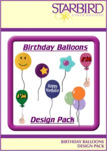 Starbird Embroidery Designs Birthday Balloons Design Pack
