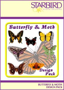Starbird Embroidery Designs Butterfly & Moth Design Pack
