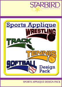 Starbird Embroidery Designs Sports Applique Design Pack