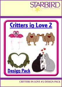 Starbird Embroidery Designs Critters in Love #2 Design Pack