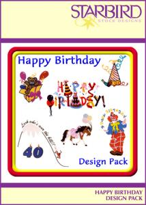 Starbird Embroidery Designs Happy Birthday Design Pack