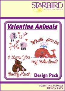 Starbird Embroidery Designs Valentine Animals Design Pack