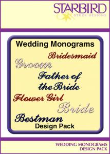 Starbird Embroidery Designs Wedding Monograms Design Pack