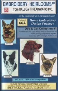 Balboa Threadworks 66A Dog & Cat Collection #1 Embroidery Disks