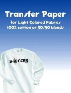 Printable, Heat Transfer, Paper, 100, Sheet, 8.5X11", Printing, Color, Image, Ink, jet, Printer, Lighter, Colored, Fabric, Dry, Heat, Press, Printable, 32037, Transfer, 100, 8.5, 11", Print
