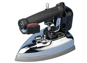 14314: Ace Hi ES85A Silver Star Gravity Feed Steam Iron, Hot Iron Rest, Resin