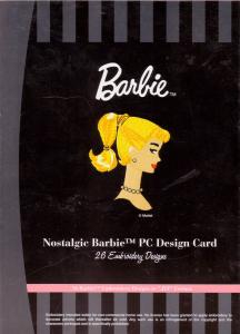 Nostalgic Barbie PC Design Card for Janome Embroidery Machines in .JEF Format Only, Non Convertable to Other Formats