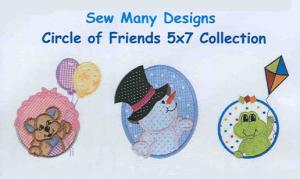 Sew Many Designs Circle Of Friends Applique Collection Multi-Formatted CD