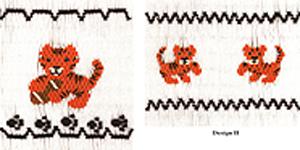 15776: Ellen McCarn EM209 Tiger Cubs Smocking Plate Pattern