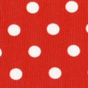 Fabric Finders 15 YD Bolt 9.99 A YD #104 Pique 100% Pima Cotton Fabric Red Material With Large White Dots 60"