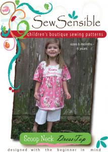 Sew Sensible Boutique Scoop Neck Dress Top Pattern On CD