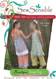 Sew Sensible Tween Teen Boutique Dress Top Pattern On CD