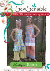 Sew Sensible Tween Teen Boutique Dress Bottoms Pattern On CD