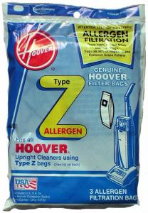 Hoover 4010100Z 3-pack Type Z WindTunnel Allergen Filtration Bags