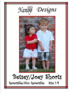 Nanoo Designs Betsey Joey Reversible and Non Reversible Shorts Pattern