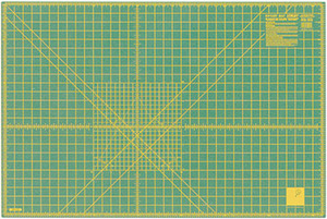 Olfa RM-MG 24x36" Self Healing 1.5mm Thick Rotary Cutting Mat, Double Sided in Solid Green and/or with Gray Grid Lines, Store Flat