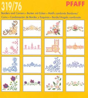 Pfaff 31976 Borders and Corners Embroidery Card