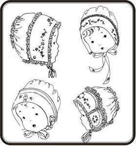 Old Fashion Baby Bonnets #2 Collection Sewing Patterns By Jeannie Baumeister