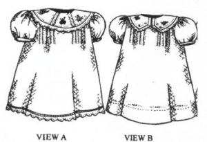 Creations by Michie, CB124B, Heirloom Dress Pattern 124B, Size 3-24mo, & 2-5yrs