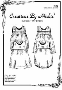 Creations by Michie CB132 Sundress and Sunsuit 132 Pattern 3-24mo