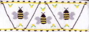 Cross-eyed Cricket CEC202 Bee Bumbly Smocking Plate