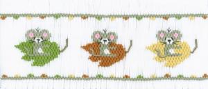 Cross-eyed Cricket  Fall Leaves Smocking Plate
