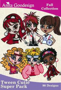 Anita Goodesign 41AGHD Tween Super Pack Multi-format Embroidery Design Pack on CD