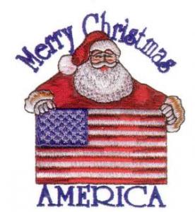 Amazing Designs ENHMC 1115 Americana Christmas Collection I Janome Elna  Embroidery Card