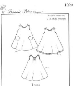 Bonnie Blue BBDP109 Lydias Swing Play Dress, Smock Jumper, Panty Pattern  Size 6mo-24mo or 2 yrs-6