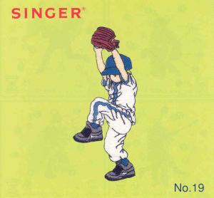 Singer No. 19 Sports II Designs Embroidery Card #386800 for XL100, XL150, XL1000 Quantum Sewing Machines