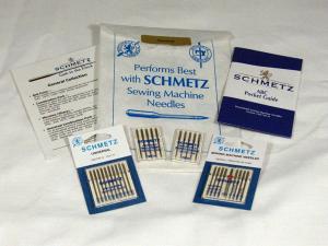 Schmetz S1850 Costume Needles 9 per  Card 10/Box, 4 Universal (70/10, 80/12, 90/14) 2 Stretch (75/11, 90/14) 2 Jeans (90/14, 100/16) 1 Twin (2.0/80)