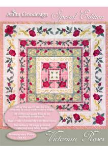Anita Goodesign 01AGSE Victorian Roses Special Edition Multi-format Embroidery Design Pack on CD